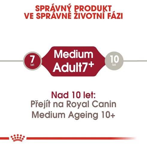 Royal Canin Granule pro psy Medium Adult 7+ 4 kg