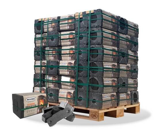 Uhelné brikety REKORD 7 FOLIE paleta 700 kg | OKPaliva.cz