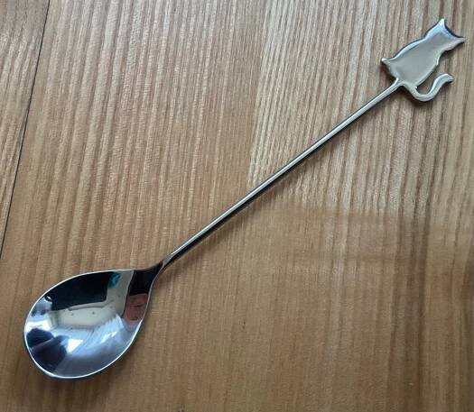 LŽIČKA KOČKA KOTĚ NA ČAJ A DEZERTY S KOČIČKOU CHROM OLDMAN DÁREK 14 cm za 129.00CZK - Allegro