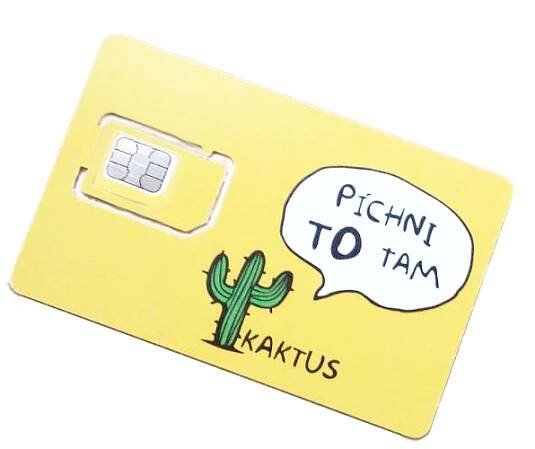 SIM karta KAKTUS do GSM (nabito 100Kč) - wiaPEST.cz