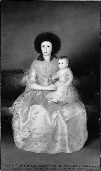 Goya (Francisco de Goya y Lucientes) - Condesa de Altamira and Her Daughter, María Agustina - The Metropolitan Museum of