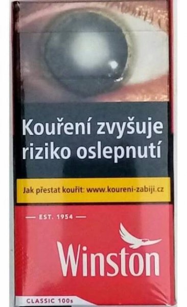 Kartonové balení cigarety s filtrem tvrdá krabička Winston Classic 100s kolek R 156 Kč 10x20 ks