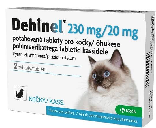 Dehinel pro kočky 230 mg/20 mg 2 tablety