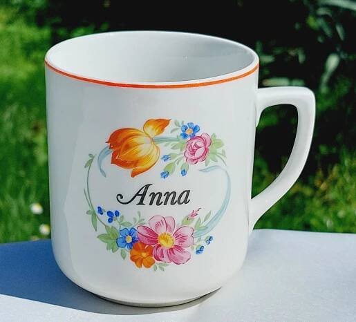 RETRO HRNEK SE JMÉNEM ANNA - Starožitnosti a umění