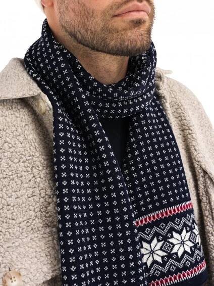 Merino šála unisex Garmisch Dale Modrá 01 : Exclusive.norskamoda.cz