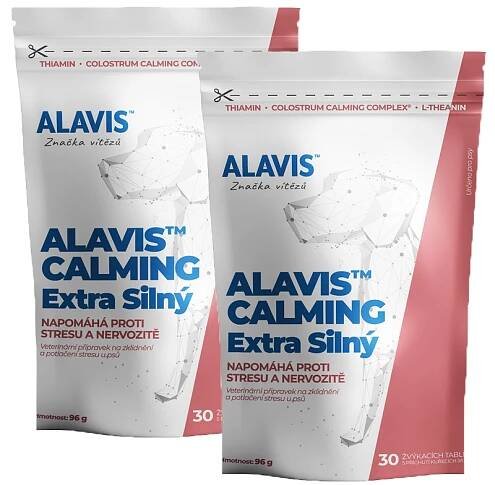2x Alavis Calming Extra silný pro psy 96g 30tbl