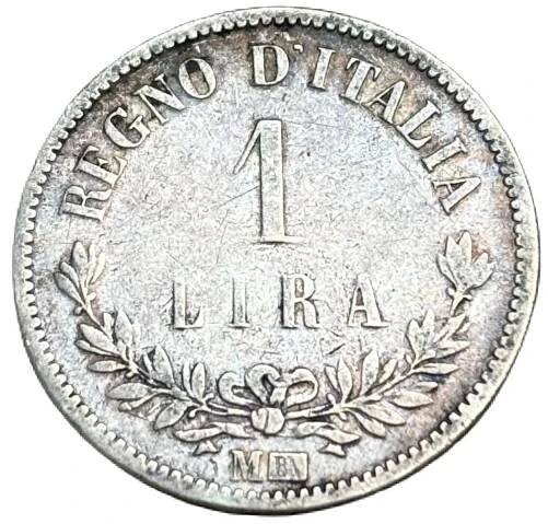 ✅Itálie 1 lira 1863 - Král Viktor Emanuel II. (1861 - 1878) Ag - Numismatika