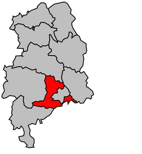 Kanton na mapě arrondissementu Figeac