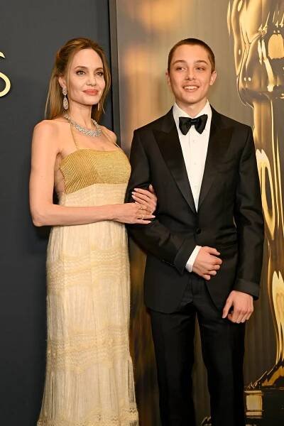 Angelina Jolie Has Rare Outing With Son Knox at Governors Awards: Red Carpet Photos