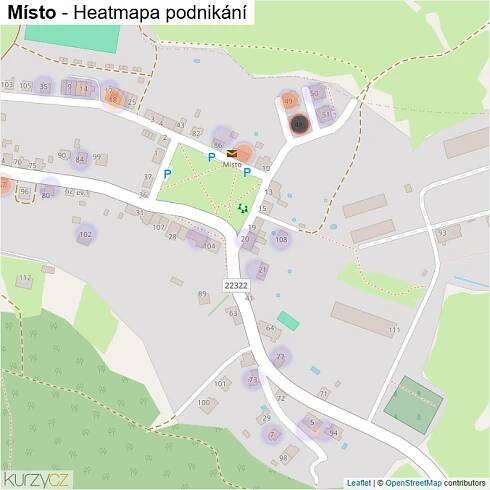 Mapa Místo - Firmy v části obce.