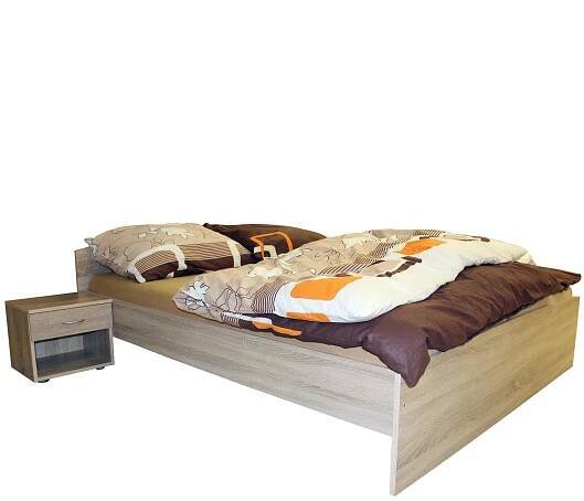 Dvoulůžko 50341 dub 160x200 - IDEA Nábytek