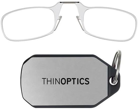 ThinOptics Keychain Clear Glasses +1.00