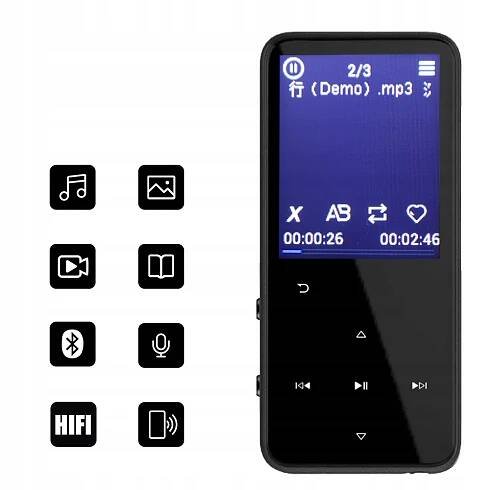 BLUETOOTH 5 16GB MP3 PŘEHRÁVAČ S PODPOROU KARTY MICROSD AŽ DO 128 GB Kód výrobce Odtwarzacz Mp3 głośnik bluetooth język polski
