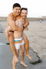 LGBTQ Beach Engagement Photos in San Diego