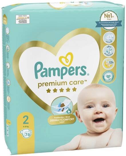 Plenky PAMPERS Premium Care Mini 2 (4-8 kg) 76 ks 359 Kč
