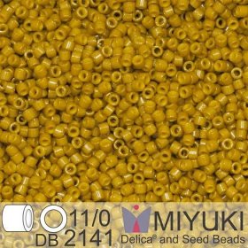 Korálky Miyuki Delica 11/0. Barva Duracoat Dyed Opaque Spanish Olive DB2141. Balení 5g | Koralek-obchod.cz | Korálky, minerály