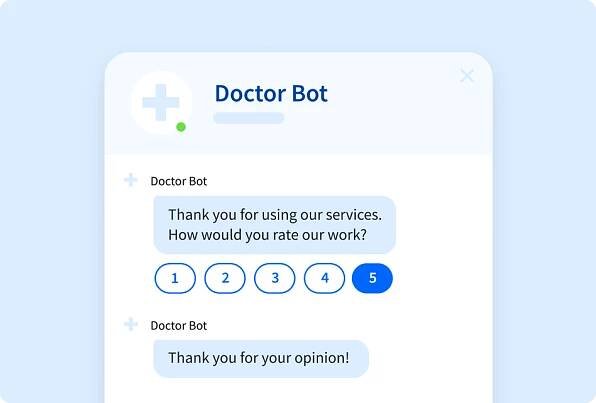 Healthcare chatbot patient survey