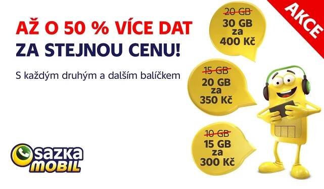 Více dat za stejnou cenu. Pro předplacené karty SAZKAmobil startuje mimořádná nabídka - Life4you.cz