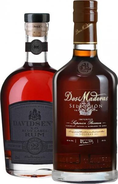 Set Davidsen's XO Blue Label + Dos Maderas Seleccion - Tmavý rum | Svět nápojů