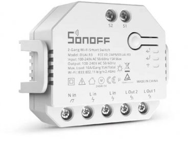 Sonoff Dual R3 dvojitý spínač s měřením spotřeby