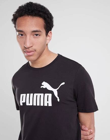 PUMA TRIČKO ESS LOGO TEE - PUMA BLACK