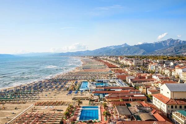 Pláže ve městě Viareggio