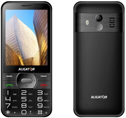 ALIGATOR A900 Senior černý + stolní nabíječka, A900B