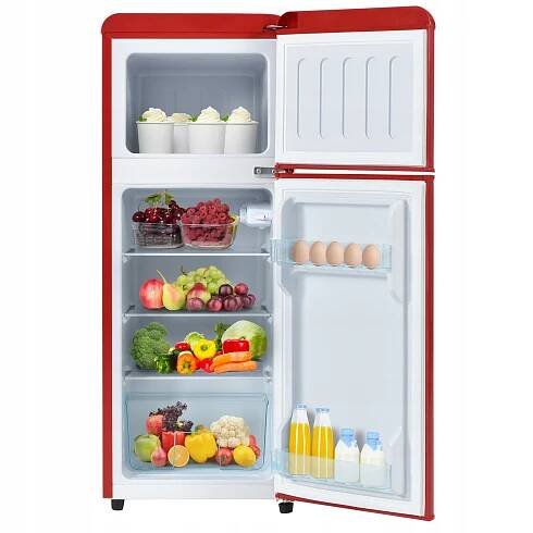 Retro lednička. Lednička s mrazákem, celkový objem 92 litrů, LED za 7923.00CZK - Allegro