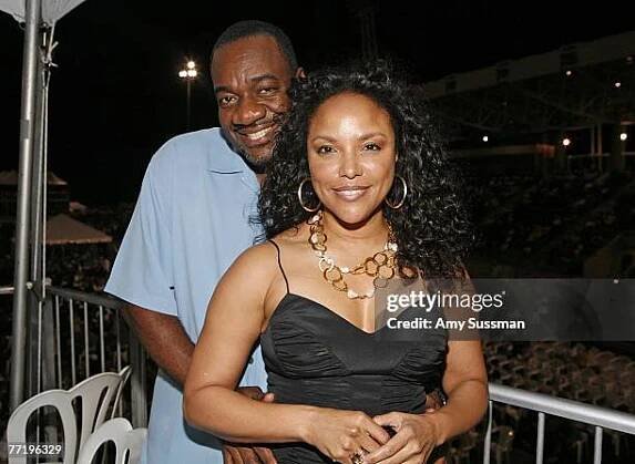 Wendell Robinson and actress Lynn Whitfield attends the second night of the Bermuda Music Festival at the National Sports Center on October 4, 2007...