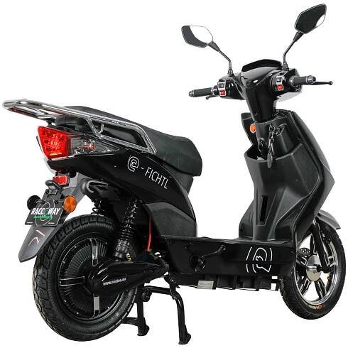 Elektroskútr RACCEWAY® E-FICHTL®, černý-lesklý s baterií 20Ah