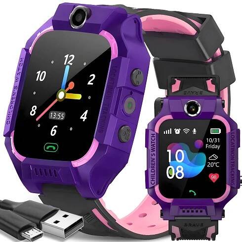 CHYTRÉ HODINKY PRO DĚTI HODINKY LOKALIZACE GPS TLAČÍTKO SOS KARTA SIM KAMERA