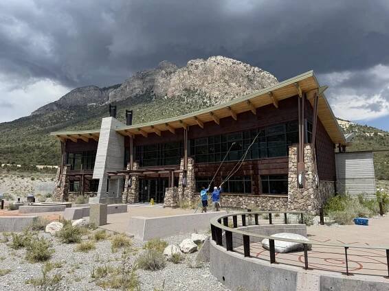 Water Fed Window Cleaning at Mt Charleston