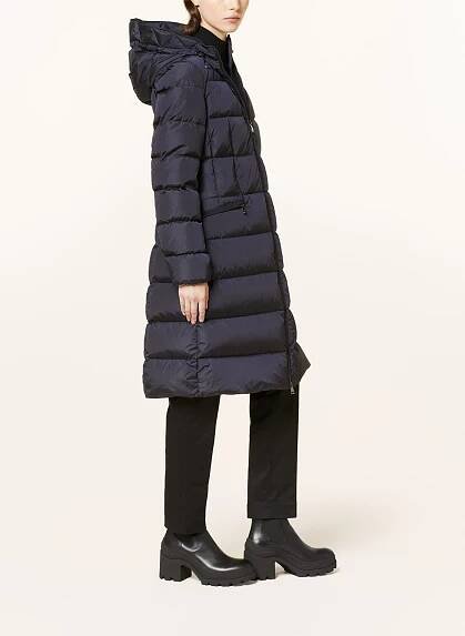 MONCLER Péřový kabát AVOCETTE: TMAVĚ MODRÁ