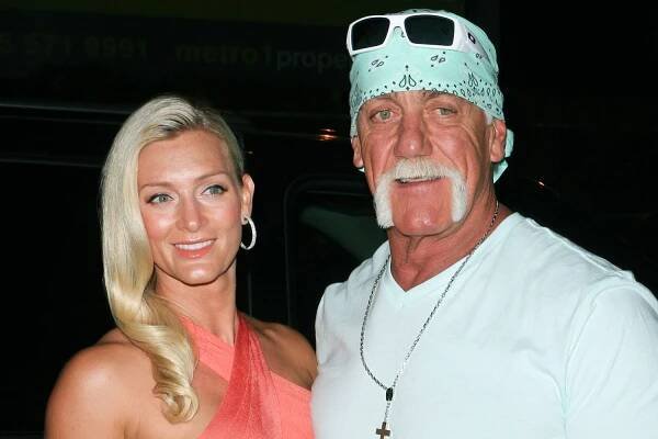 Jennifer McDaniel and Hulk Hogan attend Brooke Hogan's portrait unveiling on Aug. 11, 2011, in Miami.