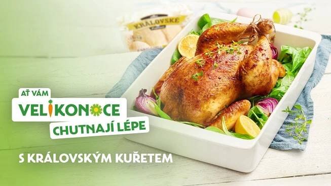 Sváteční královské kuře na velikonoční hostinu