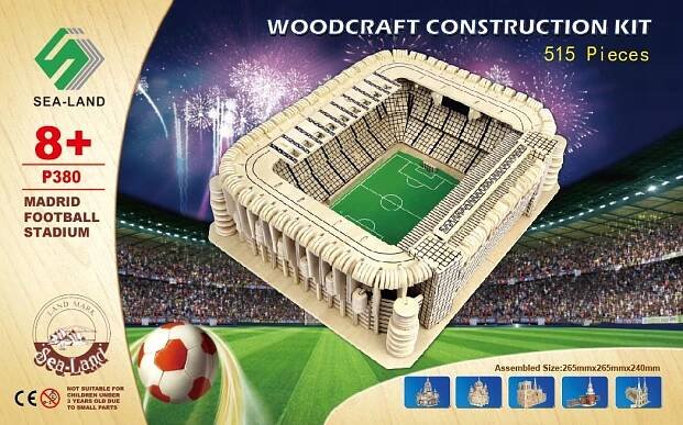 Dřevěné 3D puzzle Fotbalový stadion Realu Madrid P380 Sea-Land Značka Sea-Land