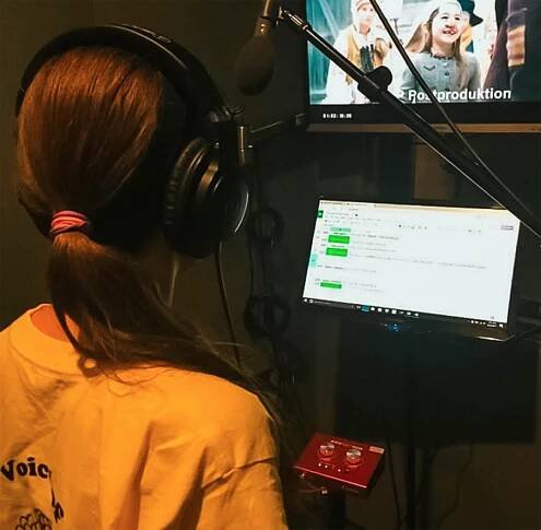 Voiceover actress Cassidy May Benullo reaches for the stars