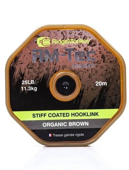 RidgeMonkey šňůra RM Tec Stiff Coated Hooklink Hnědá 20m 25lb od 412 Kč - Heureka.cz