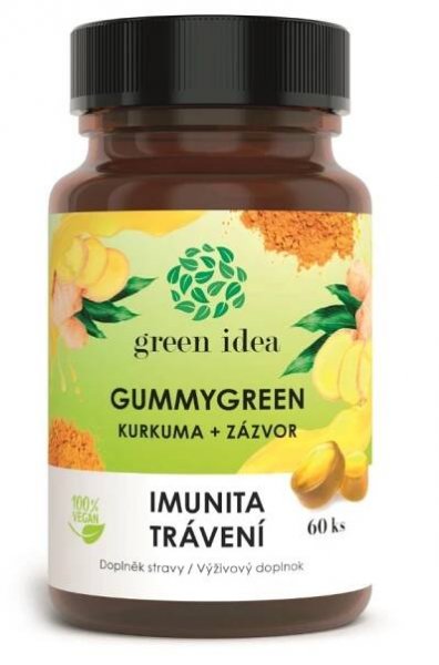 Green idea Gummygreen Kurkuma + Zázvor 60 ks