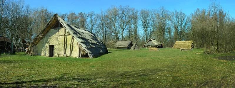 Panoramatický pohled na skanzen.