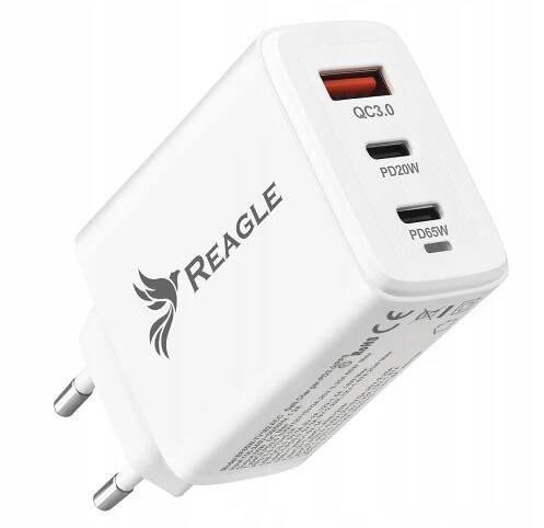 SÍŤOVÁ NABÍJEČKA GaN 65W PD RYCHLÁ USB-C PRO NOTEBOOK IPHONE MACBOOK QC 3.0