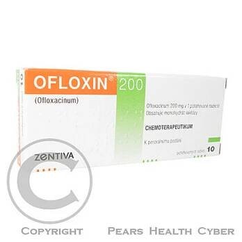 OFLOXIN 200  10X200MG Potahované tablety (Bakteriální infekce)