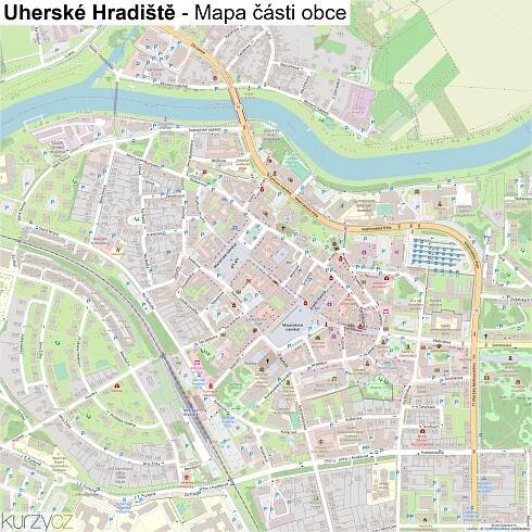 Uherské Hradiště - mapy | Kurzy.cz