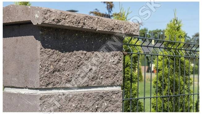 CS-Beton CSBlok stříška 20 štípaná (44) šedá přírodní 7x30x23cm