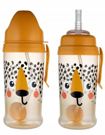 CANPOL LAHEV NA PITÍ NEKAPEK S TRUBIČKOU A ZÁVAŽÍM BabiesBoo Gepard 350 ml 9 m+