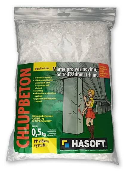  HASOFT Vlákna Chlupbeton 12mm22lm 0,5kg 
