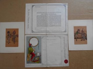 ŠKOLA  - J. A. KOMENSKÝ POCHVALNÝ LIST 1908 / K. ŠIMŮNEK popis 6 foto - Starožitnosti a umění