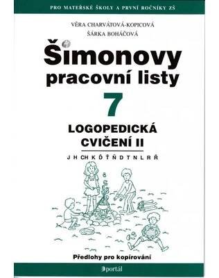 Šimonovo pracovní listy 7 logopedická cvičení II – Charvátová -Kopicova Věra/Boháčová Šárka