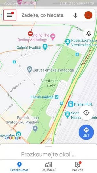 mapy google temny rezim