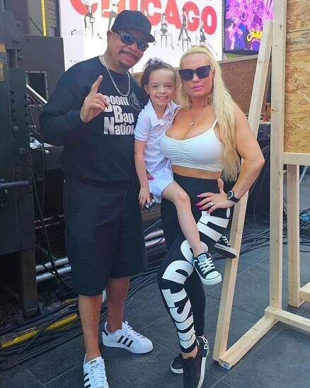 Coco Austin, Ice-T and Chanel family photo.